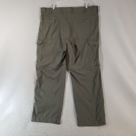HB performance cargo pants shorts combo convertible men's 44 x 30 khaki green - Picture 8 of 13